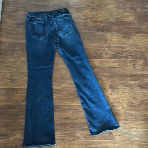 True Religion Blue Flare Wide Leg Jeans